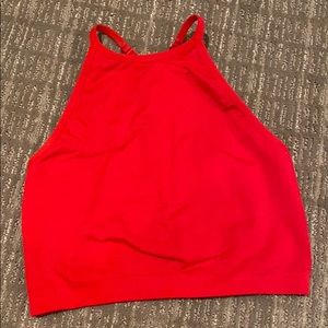 Red crop top